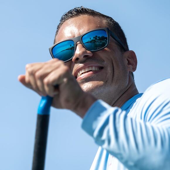 NWT Smith Barra Polarized ChromaPop Sunglasses Tortoise/Opal Mirror Unisex - Picture 4 of 7